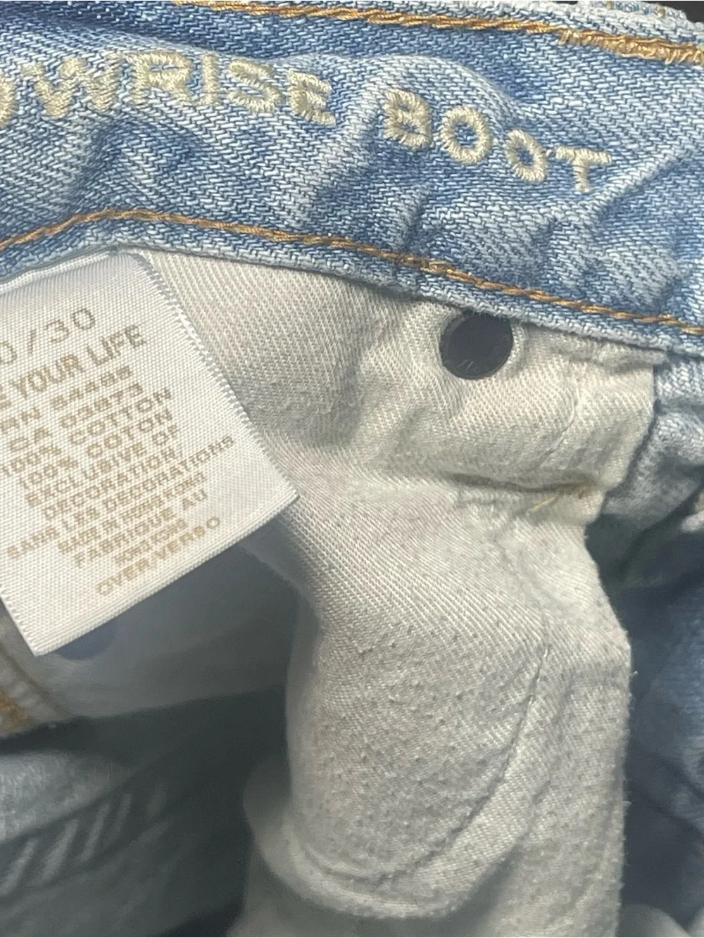 American Eagle Low Rise Bootcut Jeans Men’s 30x30 Light Wash Denim Pants